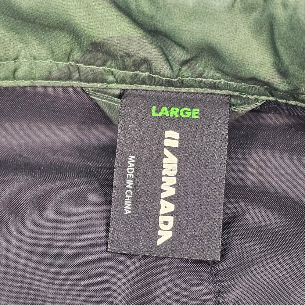 Armada Quilted Camo Button Down Shirt Jacket Men's Large Green Insulated - Picture 8 of 11